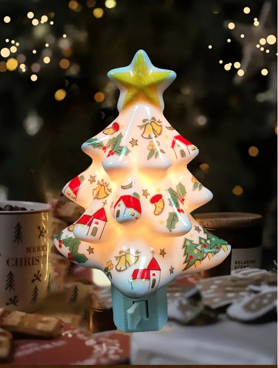 Porcelain Christmas Tree Night Light with Gift Box Porcelain Christmas Tree Night Light with Gift Box